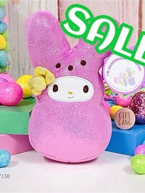 Easter Sanrio My Melody x Peeps Marshmallow Scented Bunny Plush NWT 6”